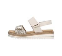 Remonte Sandalia de cuña para mujer, color beige, talla 44 EU