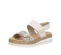 Remonte Sandalia de cuña para mujer, color beige, talla 45 EU