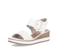 Remonte Sandalia de cuña para mujer D6453, Blanco, 38 EU