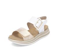Remonte Sandalia Sandaletas Zapatos De Cuero Blancos D1J53
