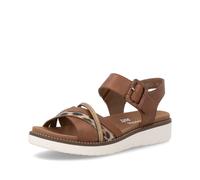 Remonte Sandalias clásicas de mujer D2043, sandalias de mujer, con incrustaciones sueltas, Braun Kombi 24, 38 EU