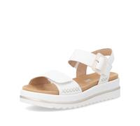 Remonte Sandalias clásicas de mujer D3P53, sandalias de mujer, con incrustaciones sueltas, Blanco 80., 44 EU