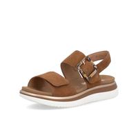 Remonte Sandalias clásicas para mujer D1J62, sandalias de mujer, con incrustaciones sueltas, Braun 22, 37 EU
