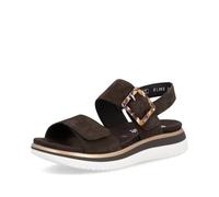 Remonte Sandalias clásicas para mujer D1J62, sandalias de mujer, con incrustaciones sueltas, Braun 25, 37 EU