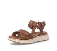 Remonte Sandalias clásicas para mujer D3J52, sandalias para mujer, con incrustaciones sueltas, Braun 24, 36 EU