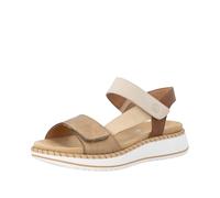 Remonte Sandalias D3j50 con correa al tobillo para mujer, metálicas, 5 UK