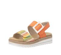 Remonte Sandalias de cuña para mujer, color naranja, talla 40 EU