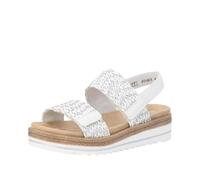 Remonte Sandalias de cuña para mujer D0Q63, plata/platino, talla 36 EU