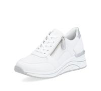 Remonte Zapatillas bajas para mujer D0T06, con plantilla suelta, White Kombi 80, 38 EU Ancho