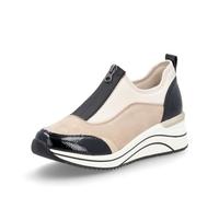 Remonte Zapatillas bajas para mujer D0T08, con plantilla suelta, Beige Kombi 60, 44 EU Ancho