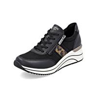 Remonte Zapatillas bajas para mujer D0T09, con plantilla suelta, Negro Combi 04, 44 EU Weit