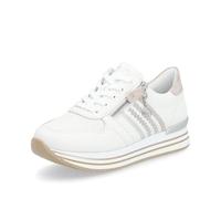 Remonte Zapatillas bajas para mujer D1318, suela suelta, Blanco Combi 80., 38 EU