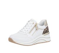 REMONTE Zapatillas deportivas bajas 'Dot 10' ecru / marrón claro / negro / blanco 41 ecru / marrón claro / negro / blanco