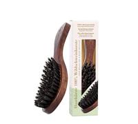 REMOS Cepillo de pelo con cerdas de jabalí 100% de madera de nogal con mango ancho
