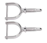 Remos de Acero Inoxidable con Acabado de Espejo de 1/2", Fáciles de Instalar para Barcos Pequeños, Canoa, Kayak, 2 Piezas de Abrazadera en Remos para Navegantes