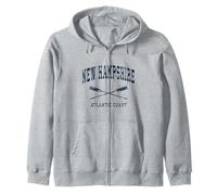 Remos náuticos Cruzados Vintage de New Hampshire, New Hampshire, Na Sudadera con Capucha