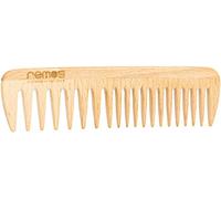 REMOS Peine para el cabello de madera de haya 18 cm dentado grueso/medio