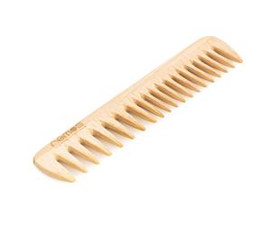 REMOS Peine para el cabello de madera de haya 18 cm dentado grueso/medio