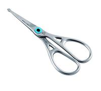 REMOS Tijeras para el pelo de la nariz con punta de bola y dentado en acero inoxidable - 11 cm