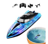 Remote Control Boat For Kids - Electric Waterproof Racing Vehicle | RC Speed Watercraft Toy | Lake Pool Pond Play Cruiser | Boys Girls Teens Outdoor Fun | Backyard Park Adventure Gift Activity Set