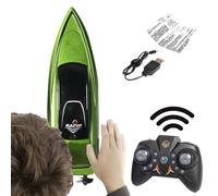 Remote Control Boat, Speed , 4.53 Inches Electric Speedboat | Remoote Contrrol Pool Lake Bathtub Racing Boaat | Versátil High-Speedd Booaat for Adults and Kids, Birthday, Thanksgiving, Easter