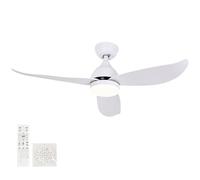 Remote Control Ceiling Fan with Light Silent Dimmable LED Fan 6 Speed DC Motor Reversible Design Timer Feature Perfect for Bedroom & Living Room
