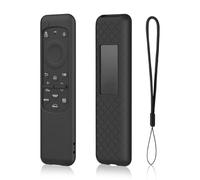 Remote Control Cover Pack para Samsung Smart, Funda Protectora de Silicona Control Remoto para Samsung BN59-TM2360E/TM2361E/BN59-01432A, con cordón antipérdida (Negro)