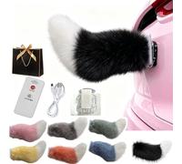 Remote Control Electric Car Tail,3 Modes with Voice & Vibration Wagging,11 Colors Rechargeable, with Adjustable Speed,For Life Lovers and DIY Car Decoration Enthusiasts.[Black]