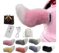 Remote Control Electric Car Tail,3 Modes with Voice & Vibration Wagging,11 Colors Rechargeable, with Adjustable Speed,For Life Lovers and DIY Car Decoration Enthusiasts.[Pink]