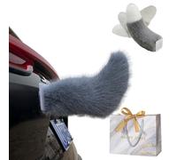 Remote Control Electric Car Tail, Rechargeable Plush Animal Moving Tails, Electric Animal Tails Cars Decor, Cute Fuzzy Wagging Animals Tail Car Decoration, for Cars Exterior (E-1)