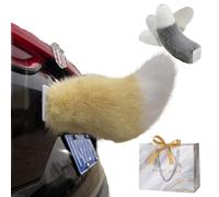 Remote Control Electric Car Tail, Rechargeable Plush Animal Moving Tails, Electric Animal Tails Cars Decor, Cute Fuzzy Wagging Animals Tail Car Decoration, for Cars Exterior (L-1)