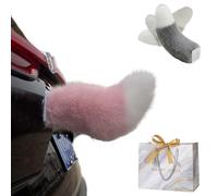 Remote Control Electric Car Tail, Rechargeable Plush Animal Moving Tails, Electric Animal Tails Cars Decor, Cute Fuzzy Wagging Animals Tail Car Decoration, for Cars Exterior (K-1)