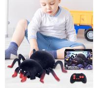 Remote Control Spider, RC Prank Toy, Electronic Moving Legs Toy, Realistic Crawling Motion, Fun Scary Gag for Indoor, Outdoor, Holiday, Birthday Party Use, 8.66 Inches