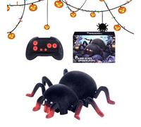 Remote Control Spider Toy, Realistic Rc Spider Prank Toy, Electronic Crawling Toys with Moving Legs, Kids Ages 6+, Indoor Outdoor Backyard Birthday Party Holiday Fun, 22 cm ABS