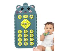 Remote Control Toy, Creative Silicone Teether Sensory Toys, Bear Shape Educational Chewable Teether for Boys Girls, Preschoolers 3 Months+