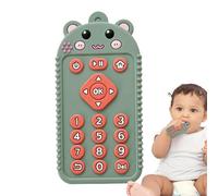 Remote Control Toy, Creative Silicone Teether Sensory Toys, Bear Shape Educational Chewable Teether for Boys Girls, Preschoolers 3 Months+