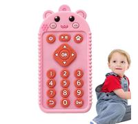 Remote Control Toy, Creative Silicone Teether Sensory Toys, Bear Shape Educational Chewable Teether for Boys Girls, Preschoolers 3 Months+