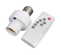 Remote Socket - Lighting Control for Daily Use | Wireless Switching, Timer Scheduling and Easy Install with E27 Base Design & Signal Receiver for Stairwells, Closets, Hallways and Living Rooms