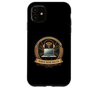 Remote Working Master Badge Laptop Wifi Design Carcasa para iPhone 11