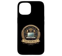 Remote Working Master Badge Laptop Wifi Design Carcasa para iPhone 15