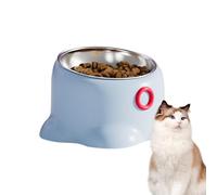 Removable Cat Bowl - Washable Kitten Bowls, 18x12.5x10cm Pet Bowl with Raised Angle, Stainless Steel Feeder Accessory, Pet Supplies Feeding Bowls, Mealtime Cat Item for Everyday Use