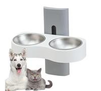 Removable Dog Bowls, Height Adjustable Double Feeding Bowls, Multipurpose Pet Feeding Dish, Cat Drink for Neck Protection, Raised Puppy Food & Water, Resistant & Stylish Design