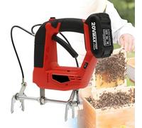 Removedor de abejas con motor recargable, agitador eléctrico de abejas, máquina de agitar marco de colmena inalámbrica con 2 baterías, 4 velocidades ajustables, herramienta de apicultura para granja