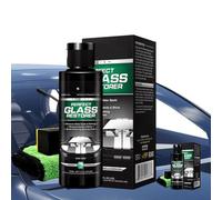Removedor de aceite de vidrio para coche, limpiador de vidrio de ventana de 100 ml, removedor de película de aceite con esponjas, potentes suministros para parabrisas de coche, anti-lluvia, niebla,