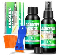 Removedor de adhesivo, fórmula mejorada de 200 g, removedor de pegamento rápido con raspador, removedor de calcomanías para coches, ventanas, paredes, elimina eficazmente residuos pegajosos, etiquetas
