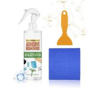 Removedor de adhesivo, kit de limpiador de pegamento de 100 ml, con raspador, toalla, removedor de calcomanías para parachoques, cinta de ventana, pintura de pared, etiquetas, papel tapiz