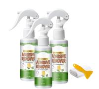 Removedor de adhesivos multiusos, limpiador de adhesivos para vidrios de autos con raspador y toalla,limpiador de acción rápida para etiquetas,cinta adhesiva,residuos y manchas difíciles (3 piezas)