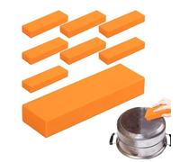 Removedor de arañazos de acero inoxidable, herramienta de pulido de acero, juego de borradores de manchas, naranja, azul, bloques de limpieza de goma, diseño, para metal, cobre, latón, aluminio, ollas