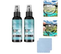 Removedor de arañazos de lentes, limpiador de vidrios en aerosol, removedor de arañazos de lentes, reparación de arañazos de vidrio para lentes de sol, herramientas de limpieza de pantalla (2 piezas)