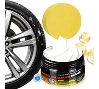 Removedor De Arañazos Llantas Coche,100 g Crema,Con Esponja Crema Removedora De Arañazos Para Llantas | Para Protección Brillo, Coches, Motos, Autocaravanas